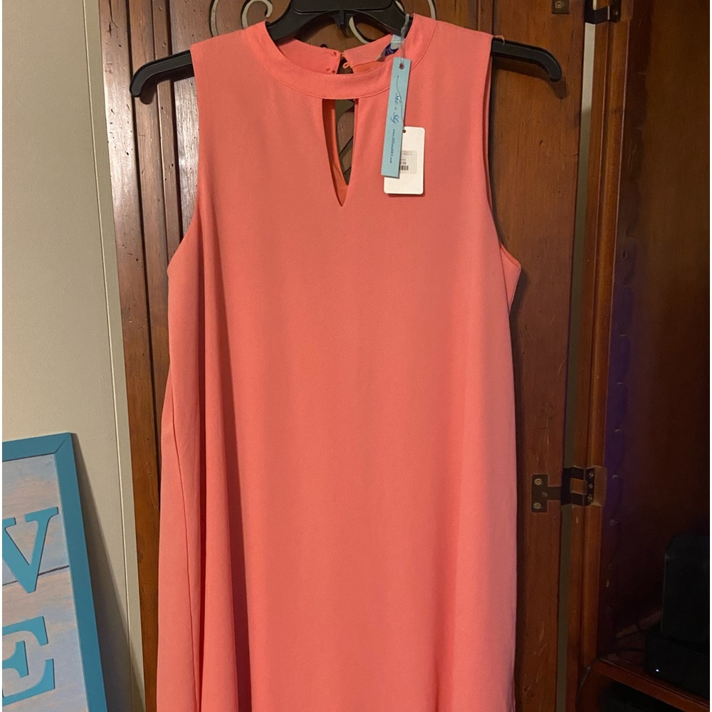 She and Sky Salmon colored dress. Size Large.